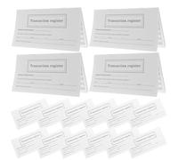 Healvian Lot de 20 Carnets de Chèques Personnels Blancs Registres de Transactions pour Gestion Financière Papier Épais 8 Pages par Carnet pour Suivi Quotidien des Comptes Bancaires