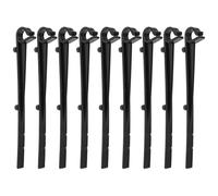 Healvian Lot de 20 Clips de Fixation de Gouttière en Abs Noir Crochets Droits pour Installation Discrète et Support Ample de Grille Gouttière, pour Protège-gouttières