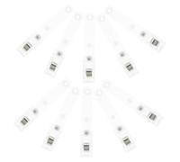 Healvian Lot de 20 Clips pour Badge D'identification à Double Trou, Pinces Métal Transparentes, Porte-étiquettes Polyvalents pour Badges De Travail, Accessoires Professionnels Légers Et Pratiques