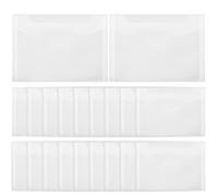 Healvian Lot de 20 Pochettes Transparentes pour Dossiers Format Horizontal 19X14 CM Protecteurs de Fichiers en Plastique PVC Chemises de Classement Multifonction pour Bureau et École