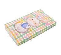 Healvian Lot de 20 Serviettes de Table en Papier Absorbant Motif Lapin Aquarelle Bleu et Vert, Serviettes Jetables pour Pâques, Décoration Festive pour Repas et Fêtes de Famille