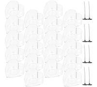 Healvian Lot de 20 set de Coupelles en Plastique Transparentes de Cœur pour Bougies Chauffe-Plat 50 Mèches de 5 CM Porte-Bougie DIY Résistant au Feu Coffret Complet pour Fabrication