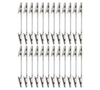 Healvian Lot de 25 pinces crocodiles en fil métallique - Porte-photos - Pince crocodile double tête - Porte-cartes argenté pour loisirs créatifs et cartes à collectionner.