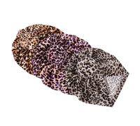 Healvian Lot De 3 Bonnets Turban Bébé en Coton Motif Léopard, Doux Et Respirant, Taille Unique, pour -né Et Hôpital