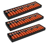 Healvian Lot de 3 Bouliers Chinois 15 Colonnes pour Élèves Outil de Calcul Mental Boulier Mathématique Portable en Plastique Léger Apprentissage Scolaire et Maison Matériel Pédagogique