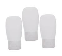 Healvian Lot De 3 Bouteilles De Toilette De Voyage 60ml Compressibles Étanches En Pe Blanc Pour Shampooing Lotion Gel Bain Accessoires De Voyage Salle De Sport École
