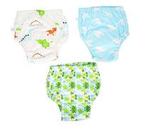 Healvian Lot de 3 Couches de Bain Réutilisables Imperméables pour Bébé Ajustables Confortables Couches d'Entraînement pour Natation Taille Haute Élasticité