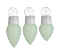 Healvian Lot de 3 Flacons en Silicone 38 Ml 60 Ml 89 Ml Portables, Bouteilles de Voyage Souples, sans Fuite, pour Lotion Shampooing Cosmétiques, Usage Voyage et Camping