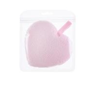 Healvian Lot de 3 Houppettes Démaquillantes de Cœur Lingettes Nettoyantes Visage Lavables et Réutilisables Couleur Rose Accessoires Maquillage Doux pour Nettoyage Quotidien
