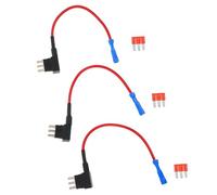 Healvian Lot de 3 Mini Adaptateurs Fusibles Automobile à Lame Connecteurs de Dérivation pour Circuits Électriques de Voiture Compatible Mini-Fusibles Outil Compact pour Gestion