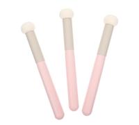 Healvian Lot de 3 Pinceaux Correcteurs Éponge à Tête Ronde 3 Pièces, Longue Éponge Blanche, Double Usage Sec et Humide, Applicateur Maquillage pour Femmes, Outil Cosmétique pour Camouflage