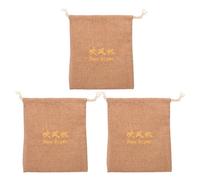 Healvian Lot de 3 pochettes pour sèche-cheveux étui de protection en jute pour sèche-cheveux, lisseurs et fers à boucler - 30 x 25 cm, avec cordon de serrage, idéal pour les voyages, les hôtels