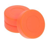 Healvian Lot de 3 Rondelles de Hockey sur Glace en PVC Dur Ajustable Surface Mate Couleur Orange Accessoires pour Entraînement et Match Palets Professionnels pour Hockey sur Glace