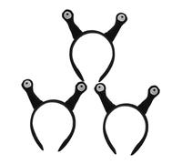 Healvian Lot de 3 Serrage-têtes Escargot Noirs Bandeaux de Costume Doux Confortables pour Femmes et Garçon et Filles Fête Soirée Cosplay