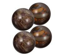 Healvian Lot de 4 Boules de Massage Mains 25 Mm en Pierre Multicolore, Outil de Massage Traditionnel Chinois, Exercices Main pour Rééducation et Relaxation, Usage Intérieur et Extérieur,