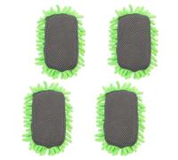 Healvian Lot de 4 Gommes Effaçables à Sec en Microfibre Vertes pour Tableau Blanc Nettoyant Lavable à la Main pour Bureau École et Maison Effaceur de Tableau et Réutilisable