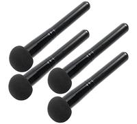 Healvian Lot De 4 Houppettes De Maquillage Forme Champignon, Couleur Noire, Pour Usage Humide Et Sec, Éponges Cosmétiques Douces Et Portables, Accessoires Beauté Pour Femmes Et Filles