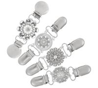 Healvian Lot de 4 Pinces à Pull Vintage en Alliage, Clips pour Cardigan, Broches à Châle et Robe, Accessoires Polyvalents pour Femmes, Maintien du Vêtement et Prévention du Dévoilement,