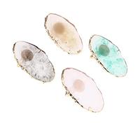 Healvian Lot De 4 Plaques De Résine D'onyx Pour Manucure 10 Cm Palettes De Mélange Couleurs Nail Art Présentoirs Pour Professionnels Et Amateurs Fêtes Et Salon