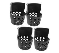 Healvian Lot de 4 Poches de Billard Amovibles en PE Noir Grosse Taille Panier à Billes pour Tables de Billard Américaines Standard Chute Fluide Anti-Bloquage Accessoires Faciles à