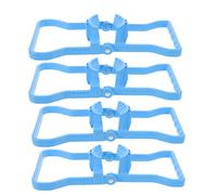 Healvian Lot de 4 Poignées Lève-Bouteille Antidérapantes en Plastique Épais Bleu pour Seaux d'eau 4 litres Porte-Bouteille Ergonomique Résistant UV Camping Randonnée et Réutilisable