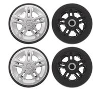 Healvian Lot de 4 Roues de Rechange pour valises : roulettes pivotantes en Caoutchouc de 2 x 1,27 cm (0,5 Pouce) pour Trolley à Bagages.