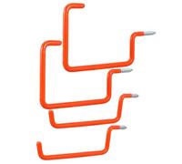 Healvian Lot de 4 set de Crochets de Vélo Robustes Revêtement Antidérapant pour Rangement Mural et Plafond Support de Garage Multifonction pour Suspendre Vélos Outils et Équipements