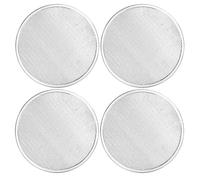 Healvian Lot de 4 Set de Set de Ustensiles de Cuisson en Aluminium Blanc, Moules à Pizza Ronds Répartition Uniforme Chaleur, pour Four et Barbecue