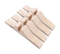 Healvian Lot de 4 Supports de Séparation en Bois Beige pour Cloison de Pièce, Base Stable et Polyvalente, Empêche Le Déplacement, pour Créer des Espaces Privés