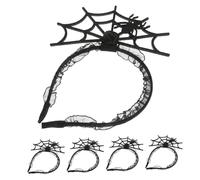 Healvian Lot De 5 Bandeaux D'Halloween En Forme D'Araignée Accessoire Pour Cheveux Accessoire Pour Déguisement D'Araignée Bandeau Pour Diable D'Halloween Bandeau En