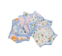 Healvian Lot de 5 Couches Lavables Ajustées en Coton Naturel pour Bébé, Culottes D’apprentissage Réutilisables Motifs Ludiques, Protection Anti-fuites Optimale, Confort Respirant