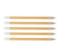 Healvian Lot de 5 Crayons en Bois sans Encre Crayons Éternels Solide en Bambou Naturel et Croquis Pratiques pour Étudiants Artistes et Bureau Écriture Confortable sans Taille