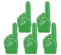 Healvian Lot de 5 Doigts en Mousse EVA Verts pour Cheerleading Accessoires de Fête Légers et Portables pour Événements Sportifs Matchs de Football et Animations de Supporters