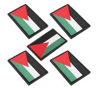 Healvian Lot de 5 Écussons Brodés Drapeau Palestine à Coudre ou Autocollants, Patchs Thermocollants pour Vestes, Paquet à Dos et Gilets, Accessoires Légers et Résistants pour Couture