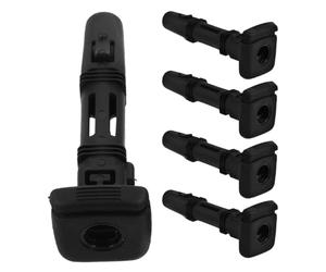 Healvian Lot de 5 Guides D'appuie-tête Voiture en Plastique Noir, Tubes D'insertion Réglables Système de Verrouillage, Accessoires pour Maintien et Réglage des Tiges D'appui-tête,