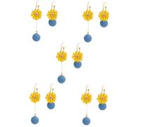 Healvian Lot De 5 Paires De Boucles D'Oreilles Pendantes À Motif Floral Pour Femmes Bijoux En Forme De Marguerite Pour Filles Boucles D'Oreilles Pendantes