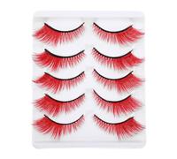 Healvian Lot de 5 paires de faux cils Manga en grappes - Extensions de cils naturels et vaporeux pour Halloween, fête, scène, cosplay, maquillage