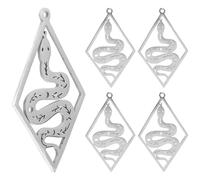 Healvian Lot de 5 Pendentifs Serpent Soi-Même Breloques pour Boucles d'Oreilles et Bracelets Métal Léger Design Vintage Ajouré Décoration Créative pour Bijoux Personnalisés