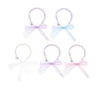 Healvian Lot de 5 Serrage-têtes Lumineux à Perles Garçon et Filles Taille Unique Bandeau Fluo Accessoires Cheveux Phosphorescents Fête Carnaval Mariage Couleur Aléatoire