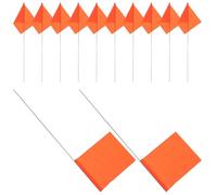 Healvian Lot de 50 Drapeaux Marqueurs Orange pour Jardin et Arrosage, Résistants la Déformation Tiges en Fil D'acier et Pvc, Faciles à Planter le Sol pour Travaux Sous-sol