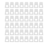 Healvian Lot de 50 Protège-curseurs de Fermeture Éclair en Silicone Souple Blanc, Housses Anti-rayures pour Lave-linge et Sèche-linge, de Bruit, Protection Solide des Vêtements et