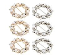 Healvian Lot De 6 Attaches Pour Chemises Accessoires De Tenue Pinces À Cravate En Métal Avec Pince De Serrage Pour Chemise À Taille Boucle Fermoir Pour Vêtements