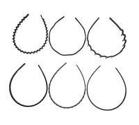 Healvian Lot de 6 Bandeaux pour Cheveux pour Femmes Dents en Plastique Léger et Antidérapant, pour Courir et Danser, Accessoires Cheveux Femme Noirs