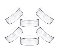 Healvian Lot de 6 Boîtes à Bonbons Rondes en Ps avec Couvercle, Boîte Transparente Multifonction pour Rangement de Mini Jouets et Bijoux, pour Mariage ou Organisateurs de Tiroirs