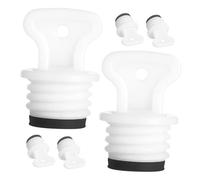 Healvian Lot de 6 Bouchons Anti-fuite en Caoutchouc pour Bouillottes Moyennes 18 Mm, Joints Étanches Rechargeables pour Sachets D'eau Chaude, Accessoires Polyvalents pour Maison, Bureau