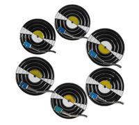 Healvian Lot de 6 Broches en Émail Vintage Forme Disque Vinyle et Gramophone, Petite Épinglette Musicale Rétro pour Sac à Dos, Accessoires Mode Femmes et Hommes, Présent pour Amateurs de