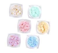 Healvian Lot De 6 Décorations Pour En Résine Fleurs Et Perles Changeantes De Couleur Pour Femmes Et Filles