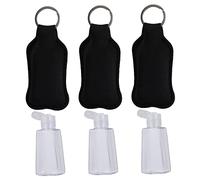 Healvian Lot de 6 Housses et Couvercles de Bouteilles Parfum Rechargeables 30 Ml Noir Taille Compacte Protection Portable pour Voyageurs Soins Personnels