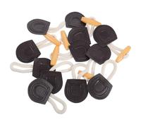 Healvian Lot de 6 Paires de Boutons à Bascule en Corne pour Vêtements Boucles de Ceinture en Plastique Résistant Couleur Marron Foncé Adaptées pour Manteaux Vestes et Accessoires de