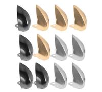 Healvian Lot de 6 Paires de Protège-Talons Métalliques pour Talons Hauts Pointus Embouts de Rechange en Métal Doré Argenté et Noir Accessoires pour Chaussures Femmes Protection L’Usure